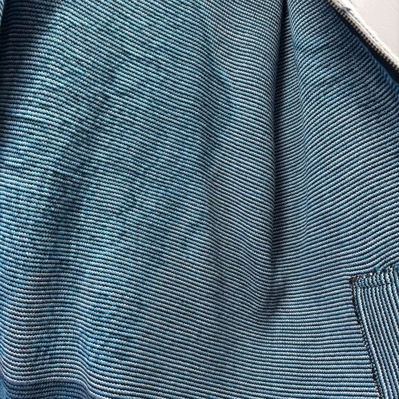 Vtg Bob Marley Tejidos Ruminahui Sweater Jacket XL Wool Blue Black Buffalo Zip - Picture 7 of 9